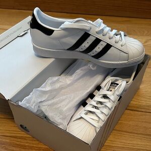 Adidas Classic White and Black Shoes